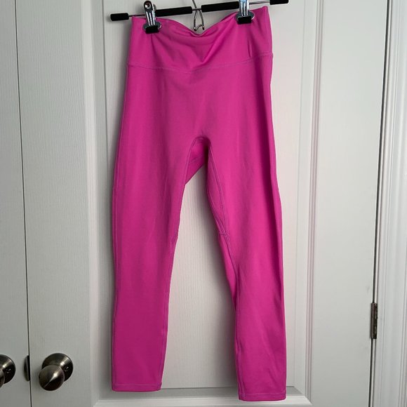 Fabletics Trinity Motion365+ High Waisted Capri Pink/Periwinkle Leggings Size S - Picture 5 of 15